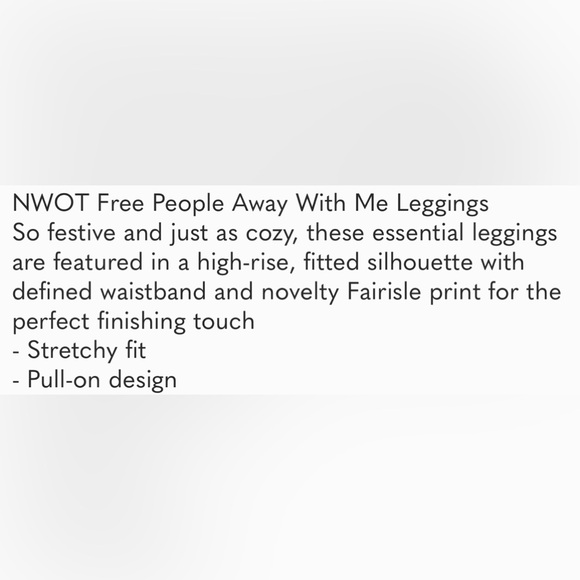 31. NWOT Free People Away With Me Leggings - Picture 2 of 2